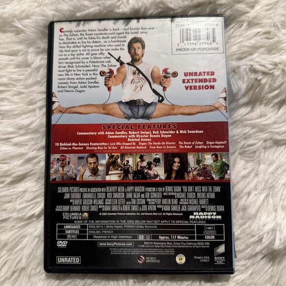 You Don't Mess With The Zohan DVD tested working Unrated Version - Picture 2 of 4